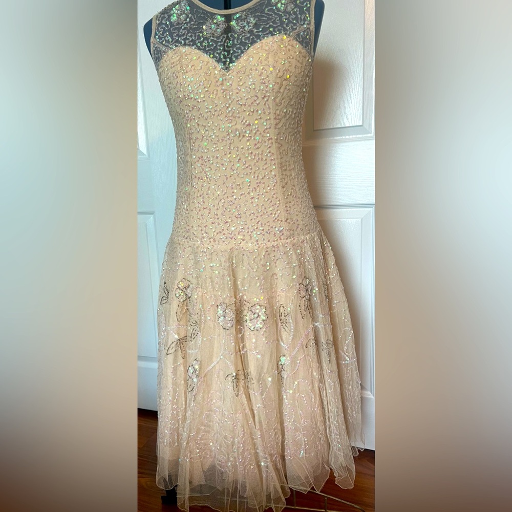 NWT ASOS Flapper Girl 20s style beaded Dress, Drop waist formal dress
